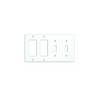 Plaque murale 4 dispositifs Leviton p2262-w blanc