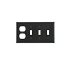 Plaque murale 4 dispositifs Leviton p38 marron