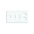 Plaque murale pour interrupteur à bascule/prise double Leviton p38-w blanc