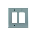 Plaque murale 2 dispositifs Leviton pj262-gy gris