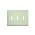 Plaque murale pour 3 interrupteurs à bascule Leviton pj3-w blanc