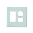 Plaque murale combinée 2 dispositifs Leviton pj826-w blanc