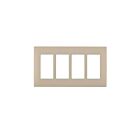 Plaque murale sans vis Leviton rewp4-dt havane racé