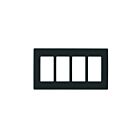 Plaque murale 4 dispositifs Leviton rewp4-ob onyx noir
