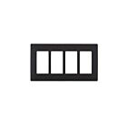 Plaque murale 4 dispositifs Leviton rewp4-wb écorce de noyer