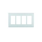 Plaque murale pour 4 dispositifs décorateurs Leviton rewp4-ww blanc