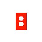 Plaque murale 1 dispositif Leviton pj8-r rouge