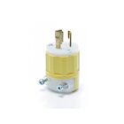 Leviton 4720-CY 3W Jaune et blanc Fiche verrouillable