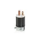 Leviton 5366E noir et blanc Fiche à lames droites