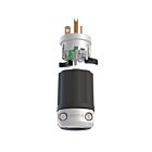 Leviton 5466E noir et blanc Fiche à lames droites