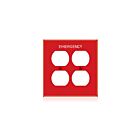 Leviton 80716-REW Rouge Plateau mural à 2 prises doubles