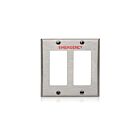 Leviton 84409-E40 Acier inoxydable brossé Plateau mural Decora à 2 prises