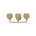 Livex Lighting 13683-48 Summervine 3-lumières 40W Feuille d'or antique Lampe de salle de bain