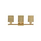 Livex Lighting 13703-48 Weavington 3-lumières 40W Feuille d'or antique Lampe de salle de bain
