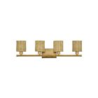 Livex Lighting 13704-48 Weavington 4-lumières 40W Feuille d'or antique Lampe de salle de bain