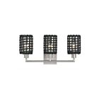 Livex Lighting 14043-91 Twinewell 3-lumières 40W Nickel brossé Lampe de salle de bain