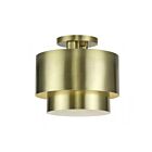 Livex Lighting 40054-01 Zolana 2-lumières 40W Laiton antique Plafonnier Semi Encastré