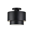 Livex Lighting 40054-04 Zolana 2-lumières 40W Noir Plafonnier Semi Encastré