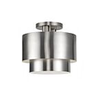 Livex Lighting 40054-91 Zolana 2-lumières 40W Nickel brossé Plafonnier Semi Encastré
