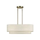 Livex Lighting 41933-01 Manorwood 3-lumières 60W Laiton antique Lustre