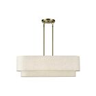 Livex Lighting 41934-01 Manorwood 4-lumières 60W Laiton antique Lustre