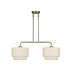 Livex Lighting 41942-01 Manorwood 2-lumières 60W Laiton antique Lustre