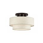 Livex Lighting 41944-92 Manorwood 3-lumières 40W Bronze anglais Plafonnier Semi Encastré