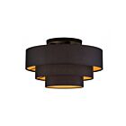 Livex Lighting 45606-04 Sentosa 4-lumières 40W Noir Plafonnier Semi Encastré