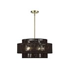 Livex Lighting 49124-01 Acordia 5-lumières 40W Laiton vieilli Suspendu