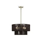 Livex Lighting 49125-01 Acordia 4-lumières 40W Laiton vieilli Suspendu