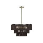 Livex Lighting 49126-01 Acordia 6-lumières 40W Laiton vieilli Suspendu