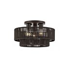 Livex Lighting 49133-92 Acordia 3-lumières 40W Bronze anglais Plafonnier Semi Encastré