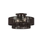 Livex Lighting 49134-92 Acordia 3-lumières 40W Bronze anglais Plafonnier Semi Encastré