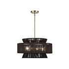 Livex Lighting 49145-01 Florell 5-lumières 40W Laiton vieilli Suspendu