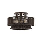 Livex Lighting 49146-92 Florell 3-lumières 40W Bronze anglais Plafonnier Semi Encastré