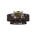 Livex Lighting 49147-01 Florell 3-lumières 40W Laiton antique Plafonnier Semi Encastré
