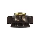 Livex Lighting 49148-01 Florell 4-lumières 40W Laiton antique Plafonnier Semi Encastré