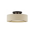 Livex Lighting 50927-07 Ellsworth 3-lumières 40W Bronze Plafonnier Semi Encastré