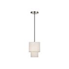 Livex Lighting 51089-91 Monroe 1-lumière 40W Nickel brossé Suspendu