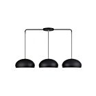 Livex Lighting 51512-04 Domma 3-lumières 60W Noir et accents en nickel brossé Lustre