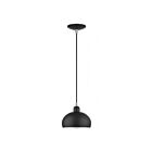 Livex Lighting 51513-04 Domma 1-lumière 60W Noir et touches de nickel brossé Suspendu