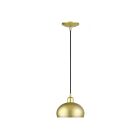 Livex Lighting 51513-33 Domma 1-lumière 60W Or pâle et touches de laiton poli Suspendu