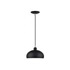 Livex Lighting 51514-04 Domma 1-lumière 60W Noir et touches de nickel brossé Suspendu
