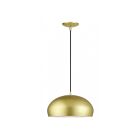 Livex Lighting 51515-33 Domma 1-lumière 60W Finitions or pâle et laiton poli Suspendu