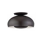 Livex Lighting 51517-92 Domma 3-lumières 40W Bronze anglais Plafonnier Semi Encastré