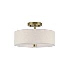 Livex Lighting 52134-01 Monroe 2-lumières 60W Laiton antique Plafonnier Semi Encastré