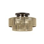 Livex Lighting 53143-92 Acordia 3-lumières 40W Bronze anglais Plafonnier Semi Encastré