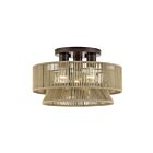 Livex Lighting 53166-92 Florell 3-lumières 40W Bronze anglais Plafonnier Semi Encastré