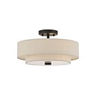 Livex Lighting 58854-07 Bellingham 3-lumières 60W Bronze Plafonnier Semi Encastré