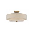 Livex Lighting 58855-48 Bellingham 4-lumières 60W Feuille d'or antique Plafonnier Semi Encastré